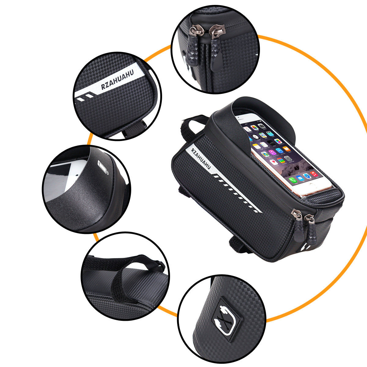 Bicycle Bag Front Beam Bag Upper Tube Bag Mountain Bike Bag Large Capacity Mobile Phone Bag Bicycle Riding Equipment