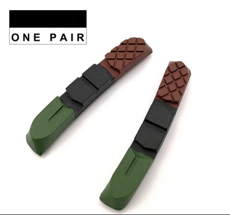 AQQ 1 Pair Mountain Bike Bicycle Brake Pads Bicycle Braking V Brake Holder Shoes Rubber Blocks Durable Cycling Accessories