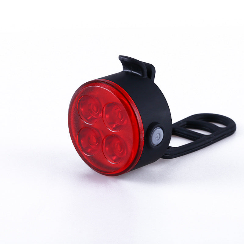 Bicycle Light Mountain Bike USB Charging Headlight Warning Set Tail Light Riding Accessories Four Lights