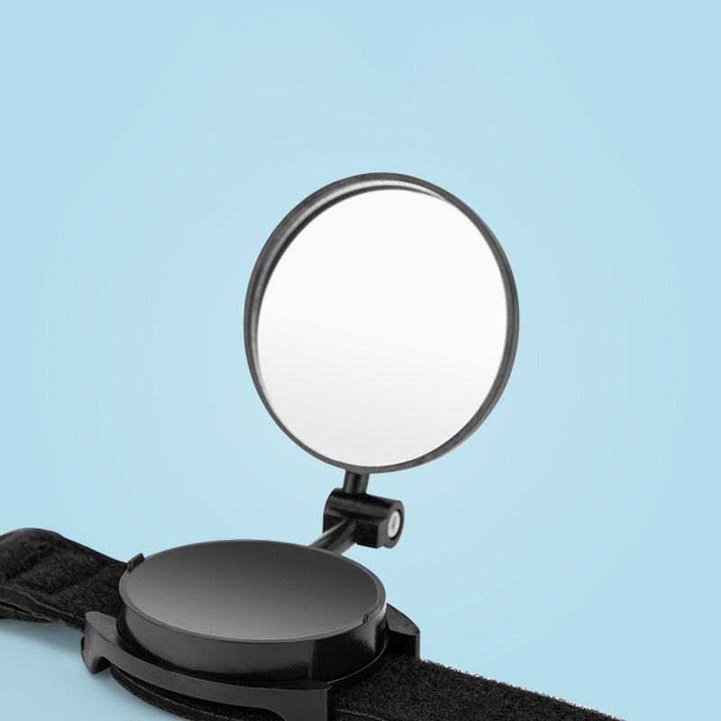 Bicycle Mirror Mountain Bike Rearview Mirror with Wrist Strap 360 Degree Rotating Mirror Riding Equipment