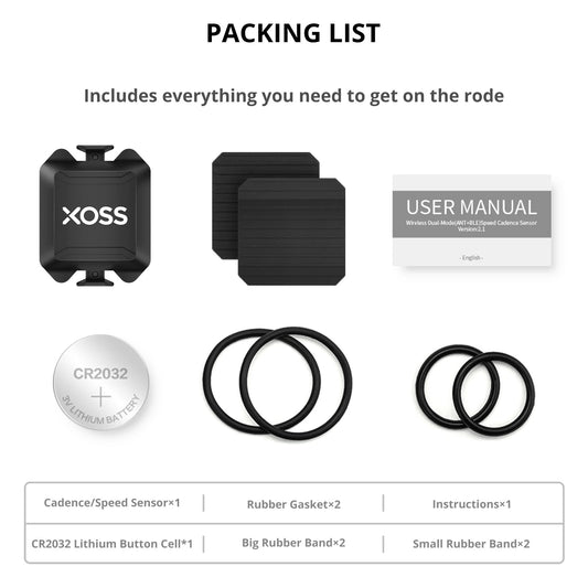Walker XOSS Bicycle Computer Speed Cadence Sensor Small G+ Peripheral Dual-Mode Sensor Cadence
