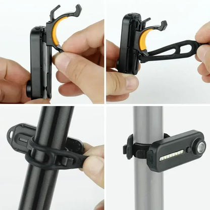 Mini LED Flashlight USB Rechargeable Bike Light Portable Pocket Flashlight Keychain Lamp Bicycle Taillight Flash Warning Light