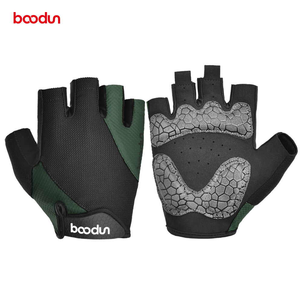 Spring And Summer New Outdoor Cycling Gloves Half Finger Stitching Silicone Bicycle Gloves