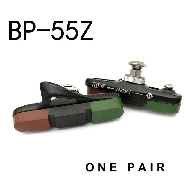 AQQ 1 Pair Road Bicycle Brake Pads Bicycle Braking V Brake Holder Shoes Rubber Blocks Durable Cycling Accessories