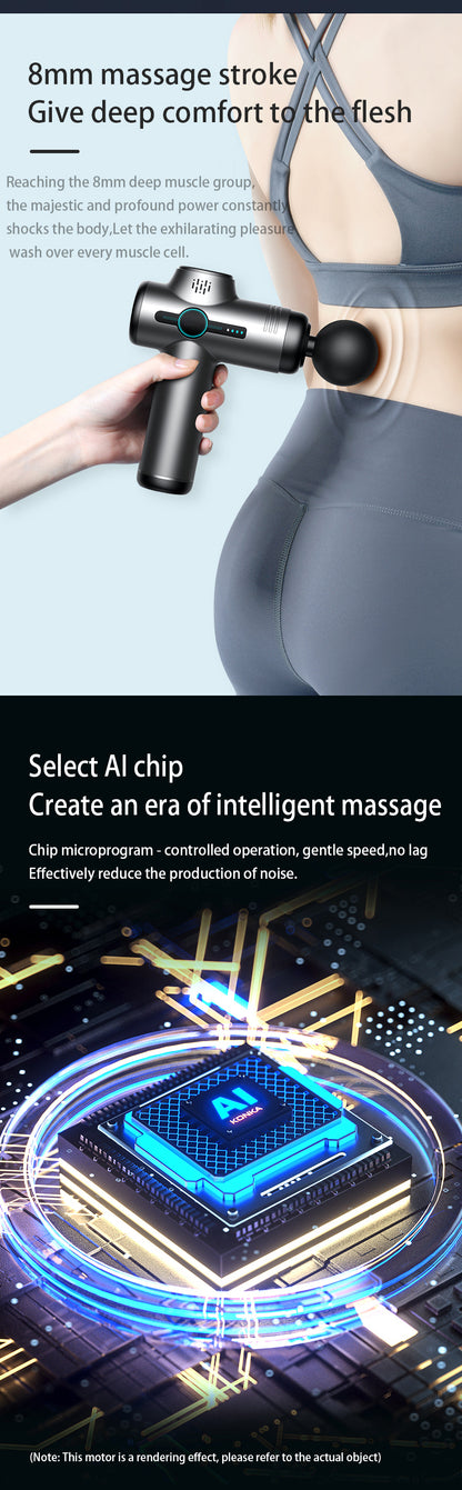 Mini Massage Gun Electric Shock Muscle Relaxation Vibration Fitness Massager For Body Neck Back Ladies Home Travel Fascia Gun
