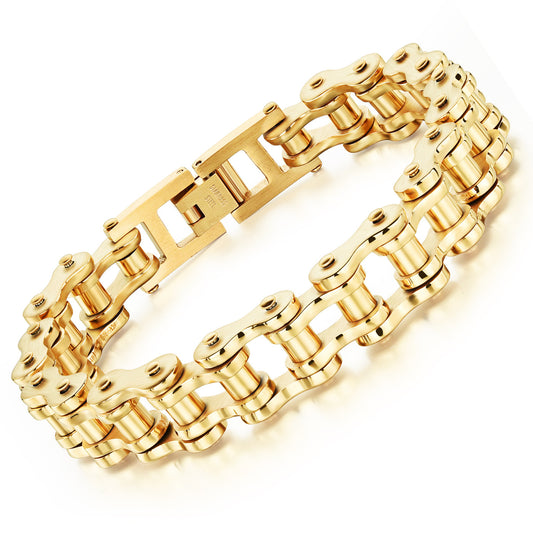 Bracelet Titanium Steel Men's Bracelet Rock Personality Motorcycle Chain Bicycle Bracelet