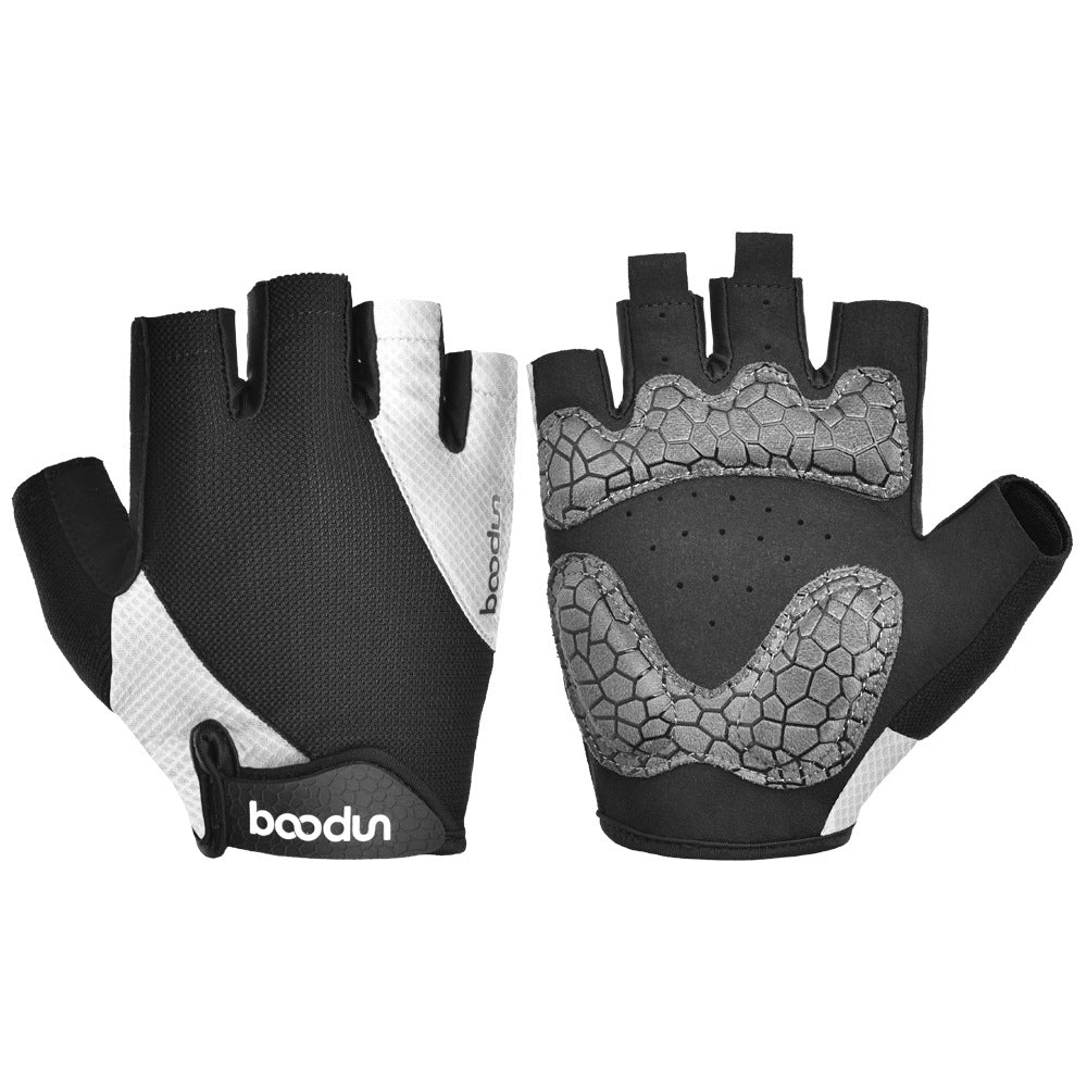 Spring And Summer New Outdoor Cycling Gloves Half Finger Stitching Silicone Bicycle Gloves