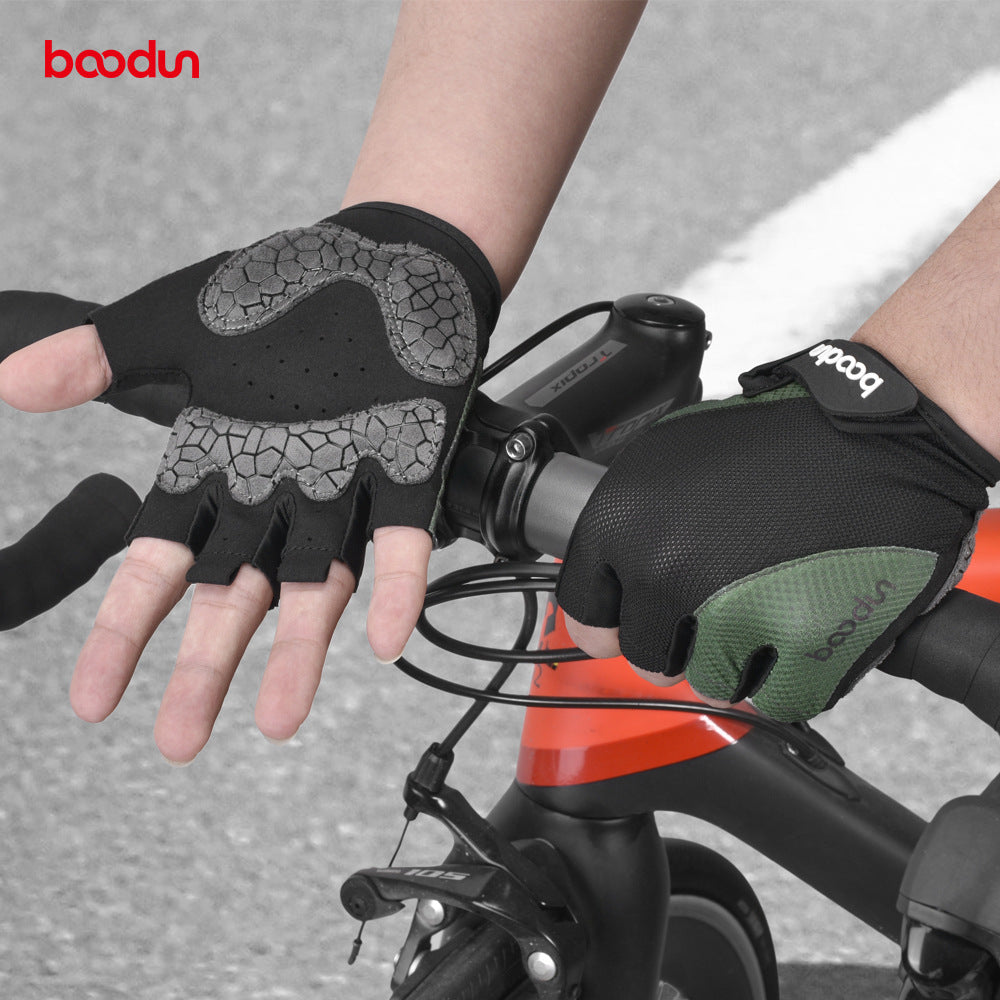 Spring And Summer New Outdoor Cycling Gloves Half Finger Stitching Silicone Bicycle Gloves