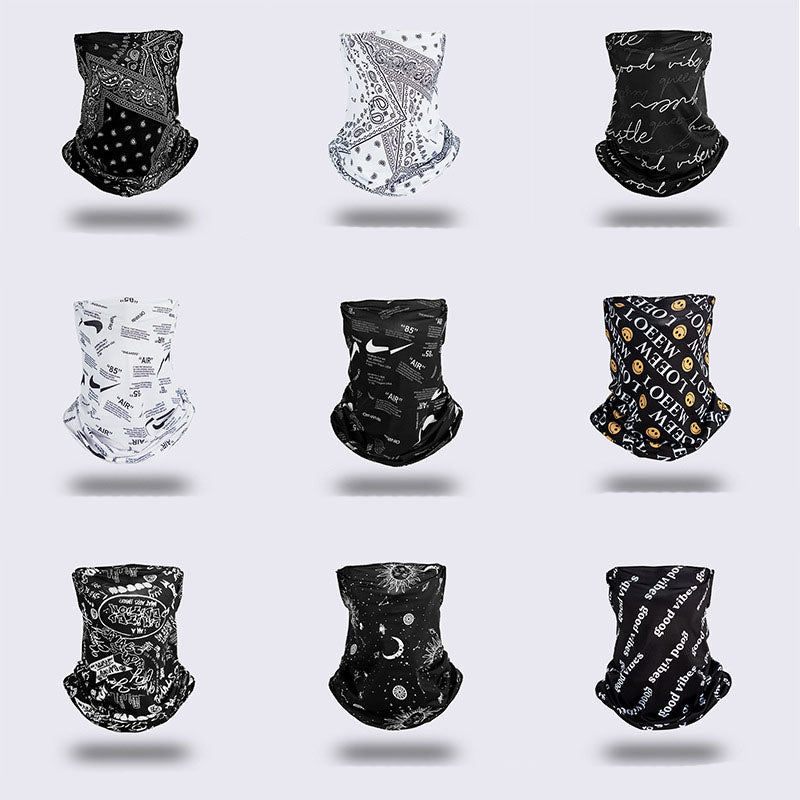 Ice Silk Ear-Mounted Mask Cycling Bicycle Sunscreen Sunshade Sports Neck Protection Breathable Neck Cover Men And Women Spring And Summer Scarf