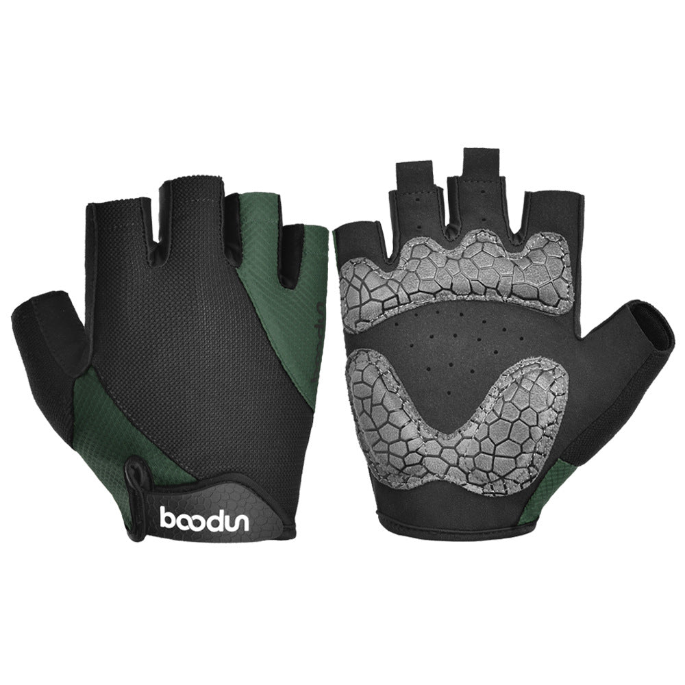 Spring And Summer New Outdoor Cycling Gloves Half Finger Stitching Silicone Bicycle Gloves