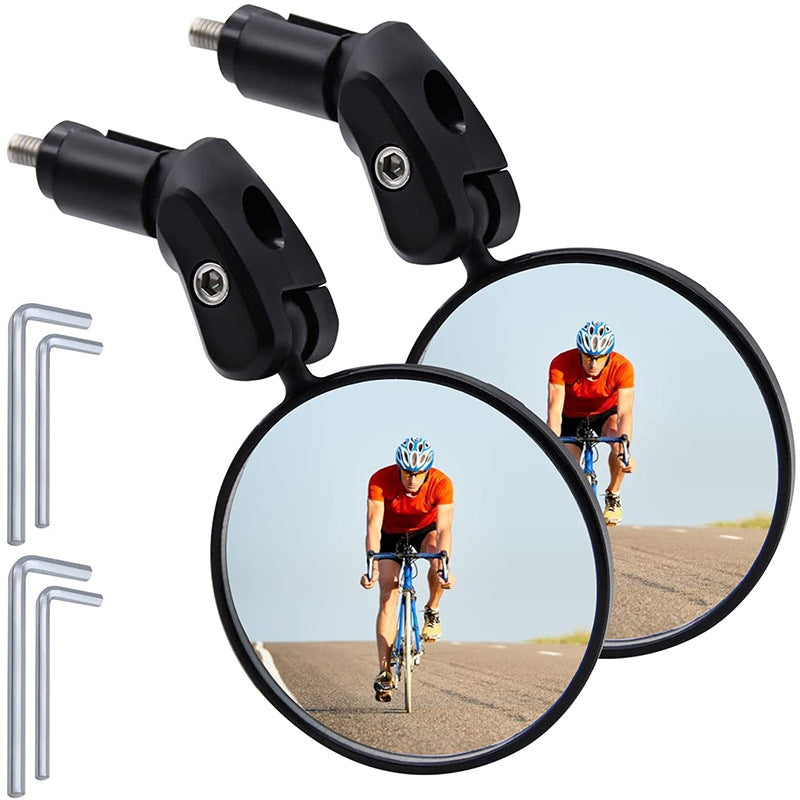 Bicycle Rearview Mirror 360 Degree Rotating Acrylic Lens Large Round Mountain Bike Mirror