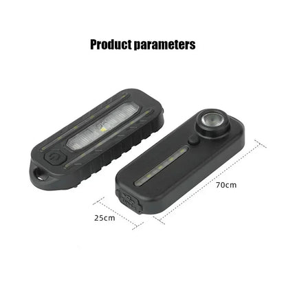 Mini LED Flashlight USB Rechargeable Bike Light Portable Pocket Flashlight Keychain Lamp Bicycle Taillight Flash Warning Light
