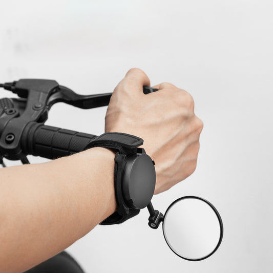 Bicycle Mirror Mountain Bike Rearview Mirror with Wrist Strap 360 Degree Rotating Mirror Riding Equipment