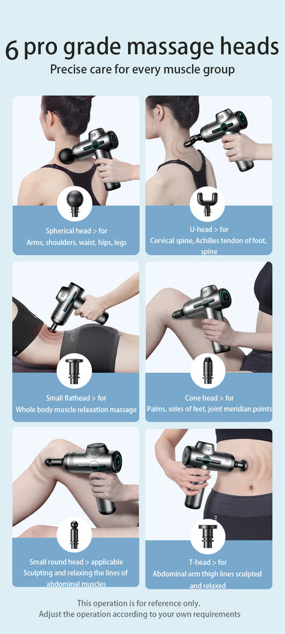 Mini Massage Gun Electric Shock Muscle Relaxation Vibration Fitness Massager For Body Neck Back Ladies Home Travel Fascia Gun