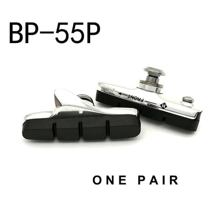 AQQ 1 Pair Road Bicycle Brake Pads Bicycle Braking V Brake Holder Shoes Rubber Blocks Durable Cycling Accessories