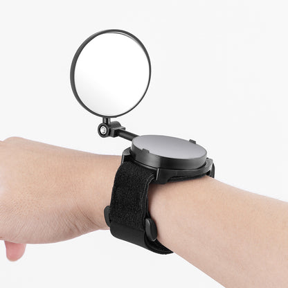 Bicycle Mirror Mountain Bike Rearview Mirror with Wrist Strap 360 Degree Rotating Mirror Riding Equipment