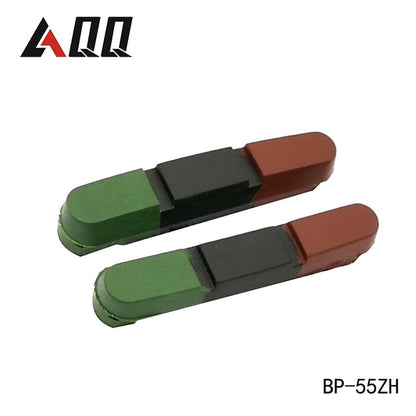AQQ 1 Pair Road Bicycle Brake Pads Bicycle Braking V Brake Holder Shoes Rubber Blocks Durable Cycling Accessories