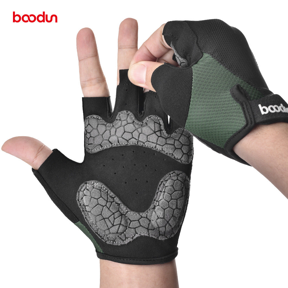 Spring And Summer New Outdoor Cycling Gloves Half Finger Stitching Silicone Bicycle Gloves