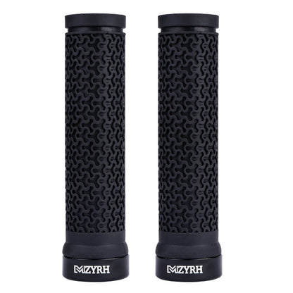 Bicycle Rubber Handle Cover Mountain Bike Unilateral Locking Handle Cover Non-Slip Textured Aluminum Alloy Handle Cover Riding Accessories