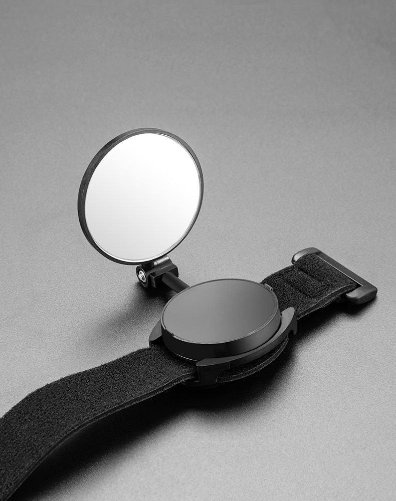 Bicycle Mirror Mountain Bike Rearview Mirror with Wrist Strap 360 Degree Rotating Mirror Riding Equipment