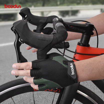 Spring And Summer New Outdoor Cycling Gloves Half Finger Stitching Silicone Bicycle Gloves