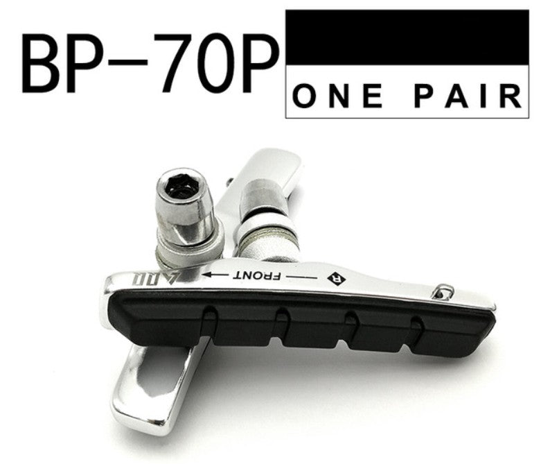 AQQ 1 Pair Mountain Bike Bicycle Brake Pads Bicycle Braking V Brake Holder Shoes Rubber Blocks Durable Cycling Accessories
