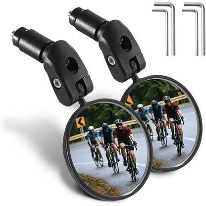 Bicycle Rearview Mirror 360 Degree Rotating Acrylic Lens Large Round Mountain Bike Mirror