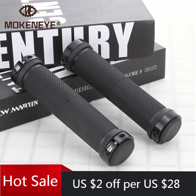 2pcs/1 Pair Mountain Road Cycling Bike Bicycle MTB Handlebar Cover Grips Smooth Soft Rubber Anti-slip Handle Grip Lock Bar End