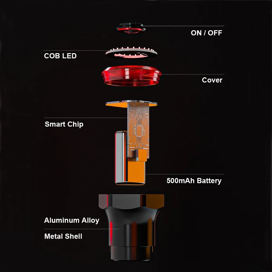 Smart Bicycle Rear Light Auto Start/Stop Brake Sensing IPx6 Waterproof USB Charge cycling Tail Taillight Bike LED Light