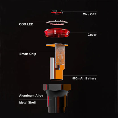 Smart Bicycle Rear Light Auto Start/Stop Brake Sensing IPx6 Waterproof USB Charge cycling Tail Taillight Bike LED Light