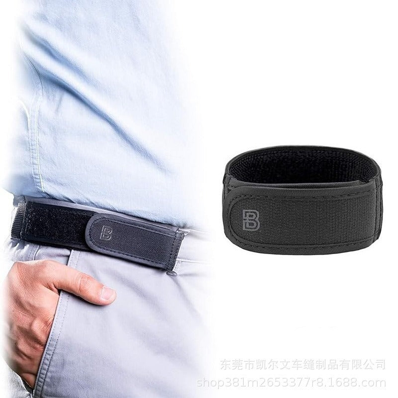 Casual Lazy Waist Belt, Elastic Waist Belt, Velcro Single-Sided Buckle Nylon Strap, Convenient Sticker, Cross-Border Outdoor
