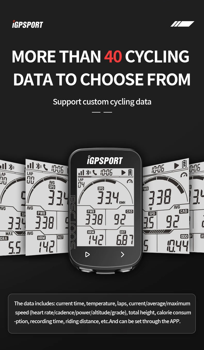 iGPSPORT BSC100S Bike Computer 2.6 Inch Screen Cps Cycling Navigation Speed Cadence Sensor Smart Simple Operate Bicycle Computer