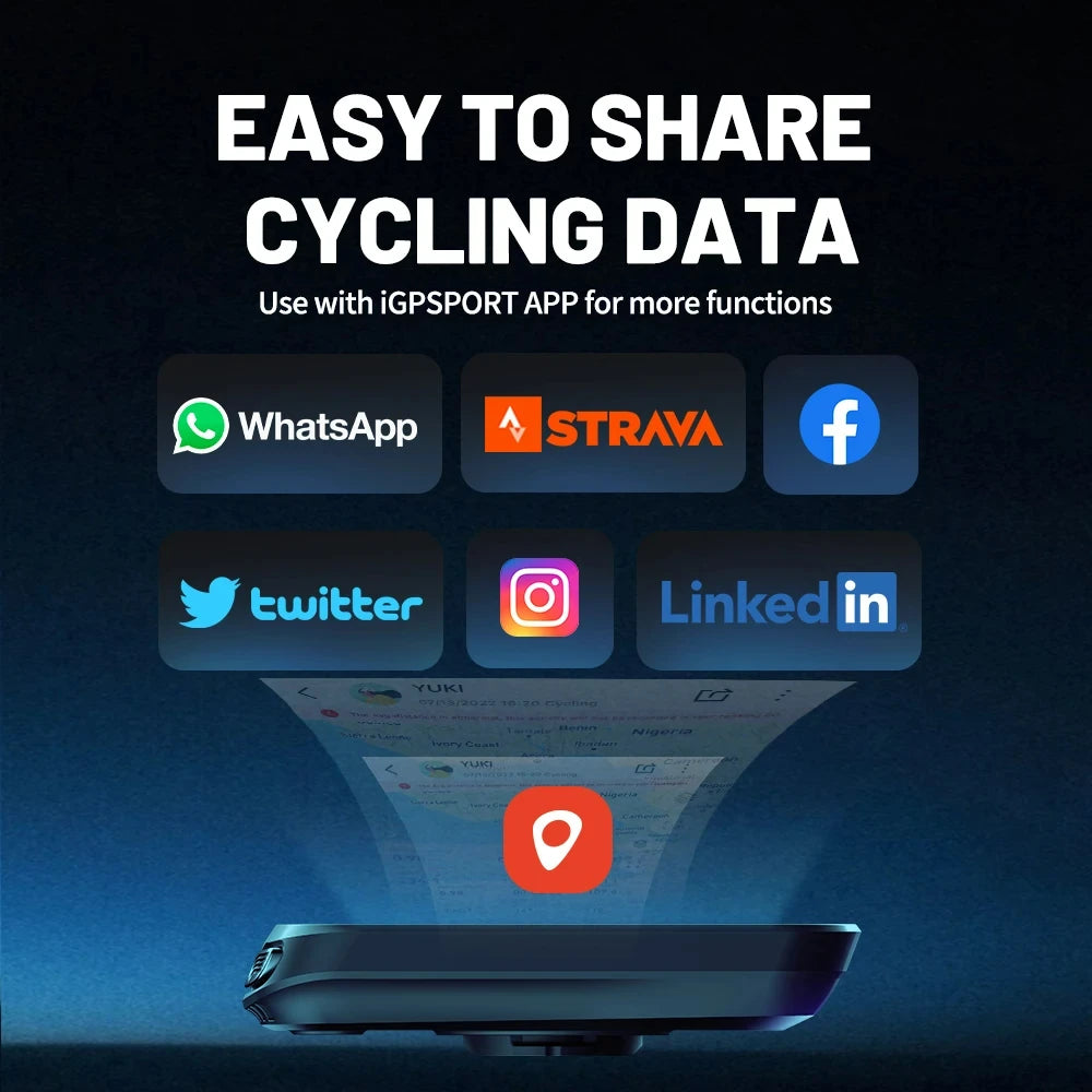 iGPSPORT BSC100S Bike Computer 2.6 Inch Screen Cps Cycling Navigation Speed Cadence Sensor Smart Simple Operate Bicycle Computer
