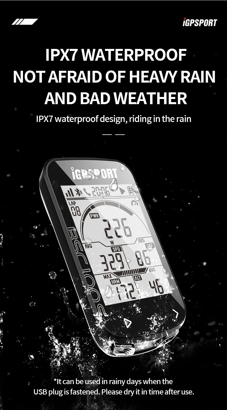 iGPSPORT BSC100S Bike Computer 2.6 Inch Screen Cps Cycling Navigation Speed Cadence Sensor Smart Simple Operate Bicycle Computer
