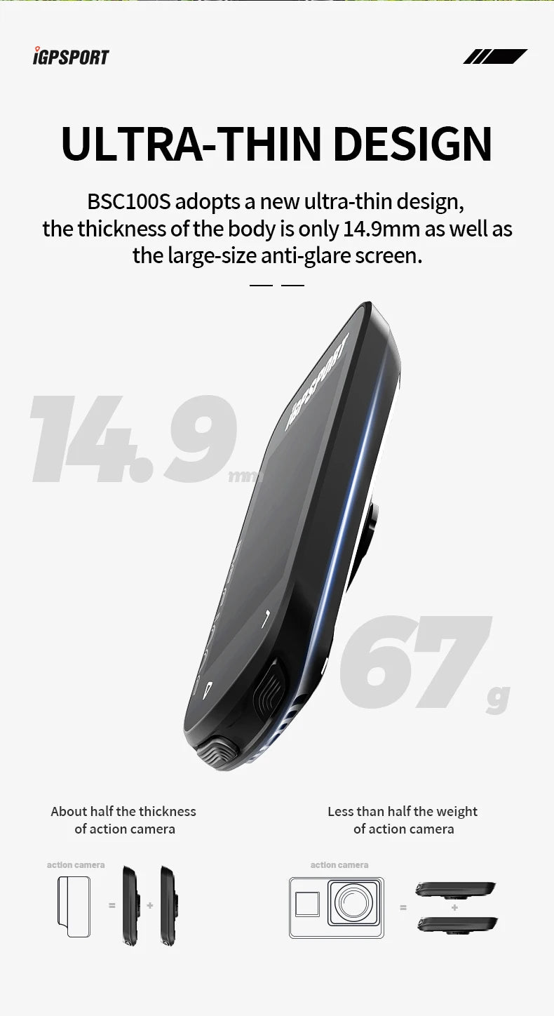 iGPSPORT BSC100S Bike Computer 2.6 Inch Screen Cps Cycling Navigation Speed Cadence Sensor Smart Simple Operate Bicycle Computer