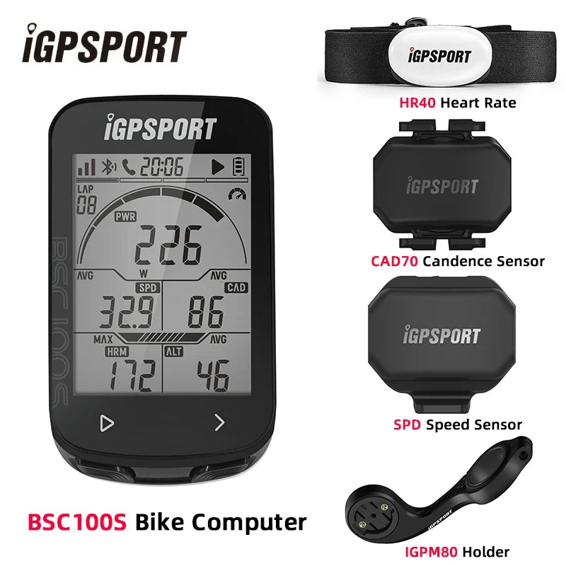 iGPSPORT BSC100S Bike Computer 2.6 Inch Screen Cps Cycling Navigation Speed Cadence Sensor Smart Simple Operate Bicycle Computer