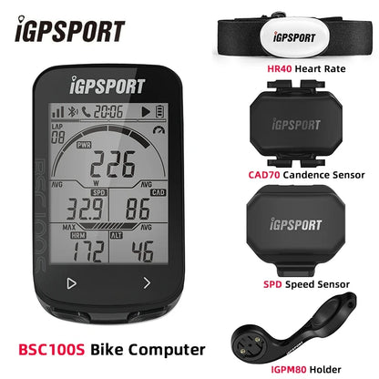 iGPSPORT BSC100S Bike Computer 2.6 Inch Screen Cps Cycling Navigation Speed Cadence Sensor Smart Simple Operate Bicycle Computer