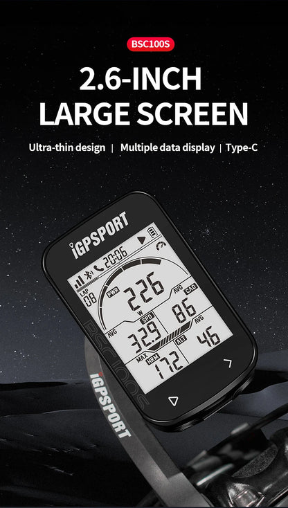 iGPSPORT BSC100S Bike Computer 2.6 Inch Screen Cps Cycling Navigation Speed Cadence Sensor Smart Simple Operate Bicycle Computer